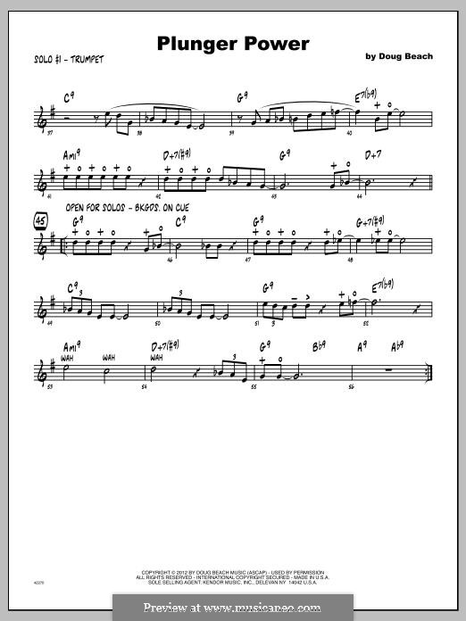Plunger Power: Solo Sheet part by Doug Beach