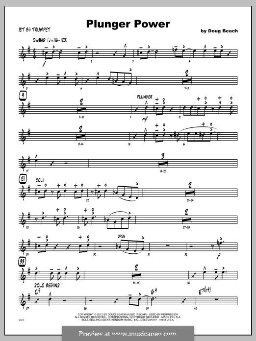 Plunger Power: Trumpet 1 part by Doug Beach