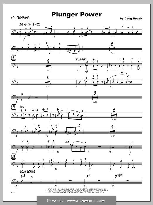 Plunger Power: Trombone 4 part by Doug Beach