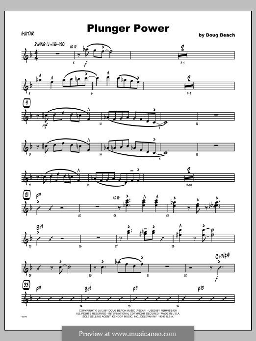 Plunger Power: Guitar part by Doug Beach