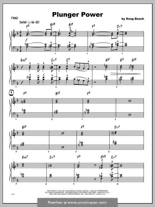 Plunger Power: Piano part by Doug Beach