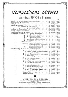 Bal costumé, Op.103: No.7 Toréador et Espagnole, for Two Pianos Eight Hands – Piano I Part by Anton Rubinstein