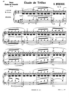 Grandes études pour piano en soixante caprices caractéristiques, Op.63: No.48 Étude de trilles by Amédée Méreaux