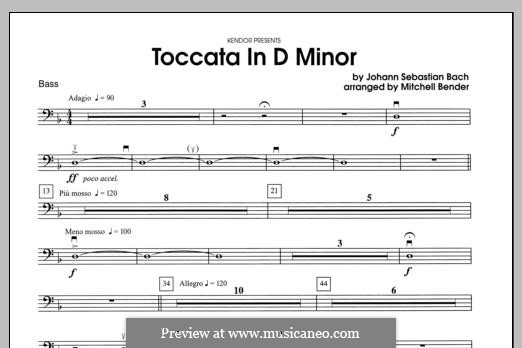 Toccata in D Minor, BWV 913: Bass part by Johann Sebastian Bach