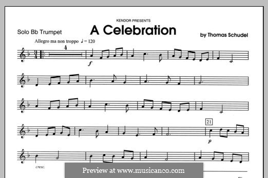 A. Celebration: Trumpet part by Thomas Schudel