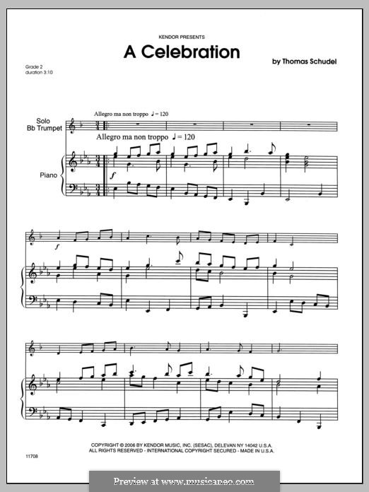 A. Celebration: Piano part by Thomas Schudel