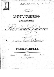 Three Concert Nocturnes for Two Guitars, Op.143: Nocturne No.2 by Ferdinando Carulli