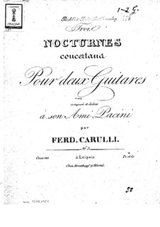 Three Concert Nocturnes for Two Guitars, Op.143: Nocturne No.3 by Ferdinando Carulli