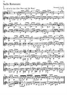 Six Romances for Two Guitars, Op.333: Full score by Ferdinando Carulli