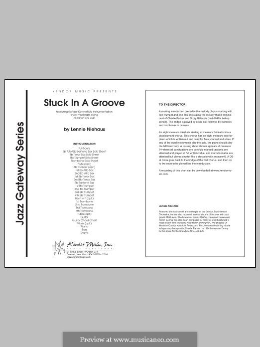 Stuck in a Groove: Full Score by Lennie Niehaus