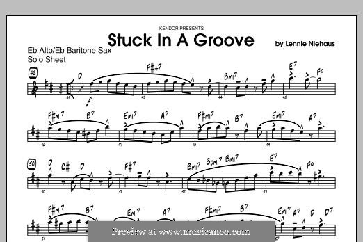 Stuck in a Groove: Featured (alto saxophone) part by Lennie Niehaus