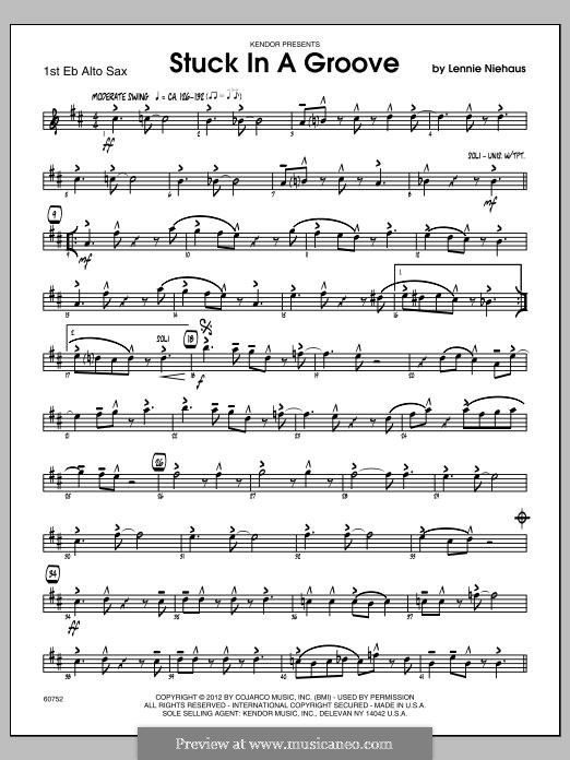 Stuck in a Groove: Alto Sax 1 part by Lennie Niehaus