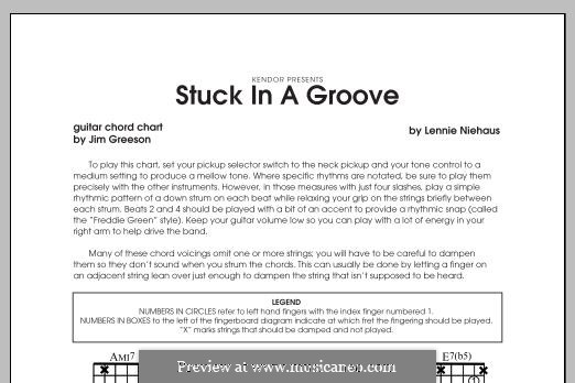 Stuck in a Groove: Guitar chord chart by Lennie Niehaus