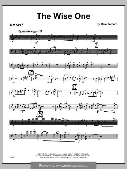 The Wise One: Alto Sax 2 part by Mike Tomaro
