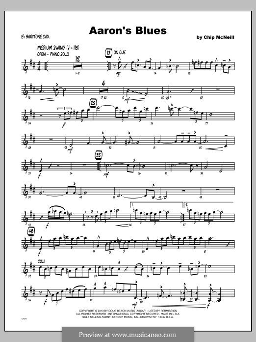 Aaron's Blues: Baritone Sax part by Chip McNeill