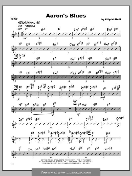 Aaron's Blues: Guitar part by Chip McNeill