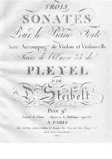 Three Sonatas for Violin, Cello and Piano: Cello part by Daniel Steibelt