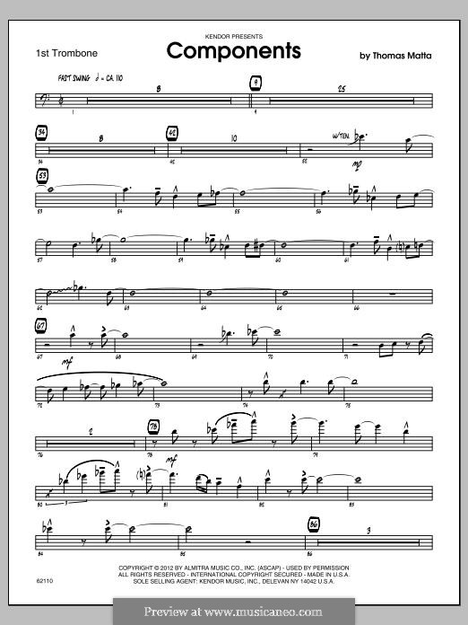 Components: Trombone 1 part by Thomas Matta