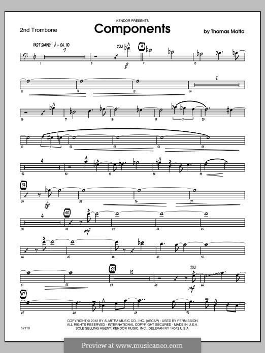 Components: Trombone 2 part by Thomas Matta