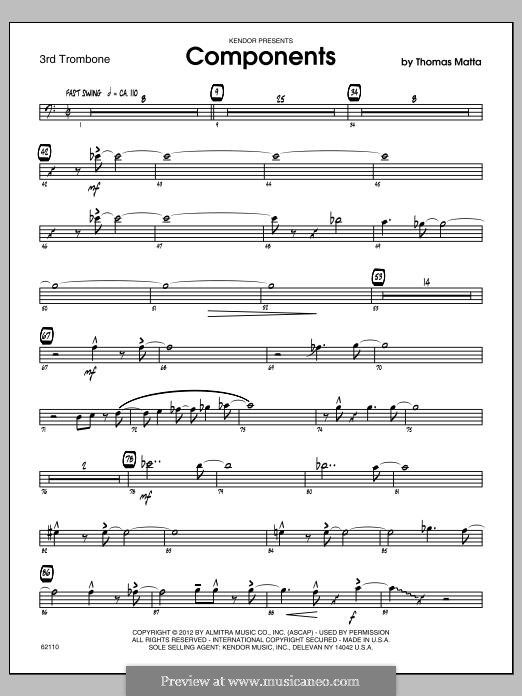 Components: Trombone 3 part by Thomas Matta