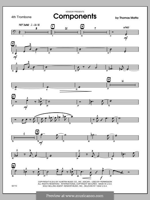 Components: Trombone 4 part by Thomas Matta