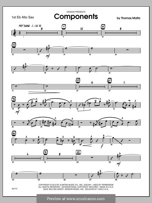 Components: Alto Sax 1 part by Thomas Matta
