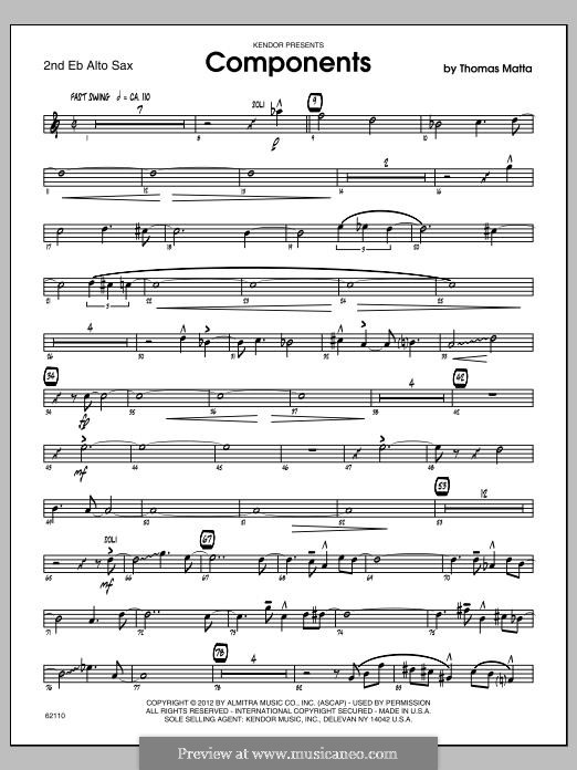 Components: Alto Sax 2 part by Thomas Matta