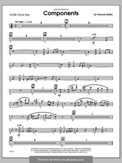 Components: Tenor Sax 1 part by Thomas Matta