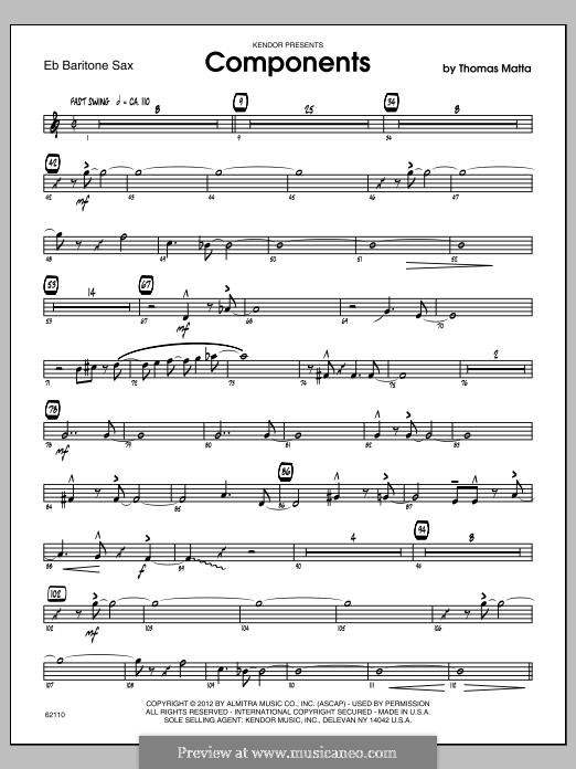 Components: Baritone Sax part by Thomas Matta