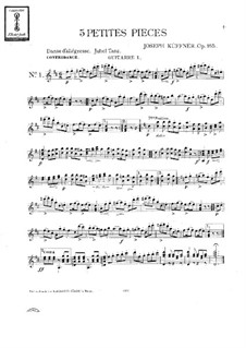 Five Little Pieces for Two Guitars, Op.165: Five Little Pieces for Two Guitars by Joseph Küffner
