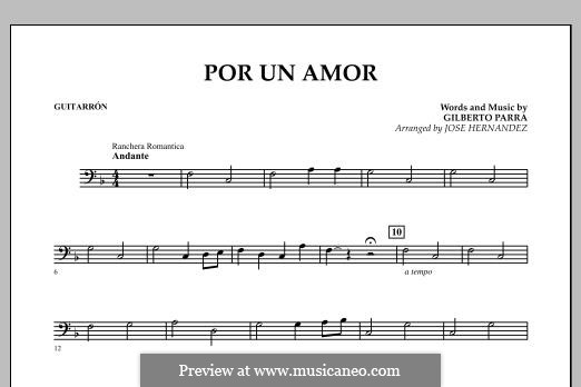 Por Un Amor: Guitarron part by Gilberto Parra