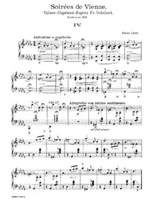 Soirees de Vienne. Transcriptions on Themes by Schubert, S.427: No.4 in D Flat Major by Franz Liszt