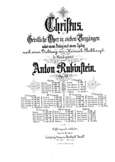 Christus, Op.117: For soloists, choir and piano by Anton Rubinstein