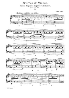 Soirees de Vienne. Transcriptions on Themes by Schubert, S.427: No.5 in G Flat Major by Franz Liszt