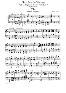 Soirees de Vienne. Transcriptions on Themes by Schubert, S.427: No.6 in A Major, version II by Franz Liszt