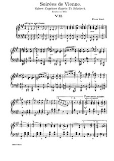 Soirees de Vienne. Transcriptions on Themes by Schubert, S.427: No.7 in A Major by Franz Liszt