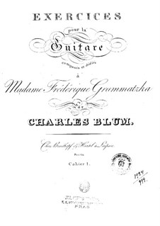 Exercises for Guitar: Book I by Carl Wilhelm August Blum