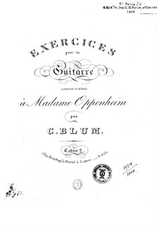 Exercises for Guitar: Book II by Carl Wilhelm August Blum