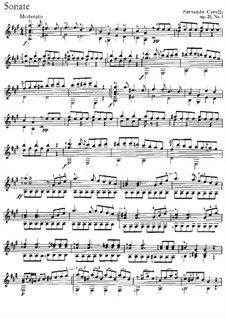 Sonata for Guitar in A Major, Op.21 No.1: Sonata for Guitar in A Major by Ferdinando Carulli