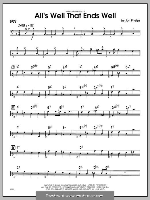 All's Well That Ends Well: Bass part by Jon Phelps