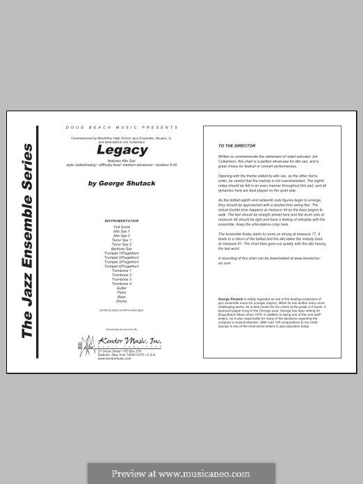 Legacy: Full Score by George Shutack