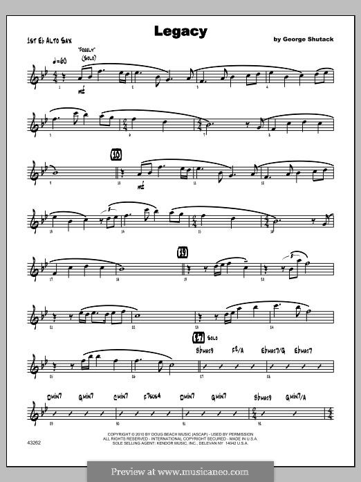 Legacy: Alto Sax 1 part by George Shutack