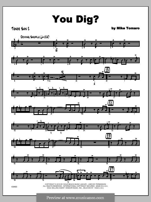 You Dig?: Tenor Sax 2 part by Mike Tomaro