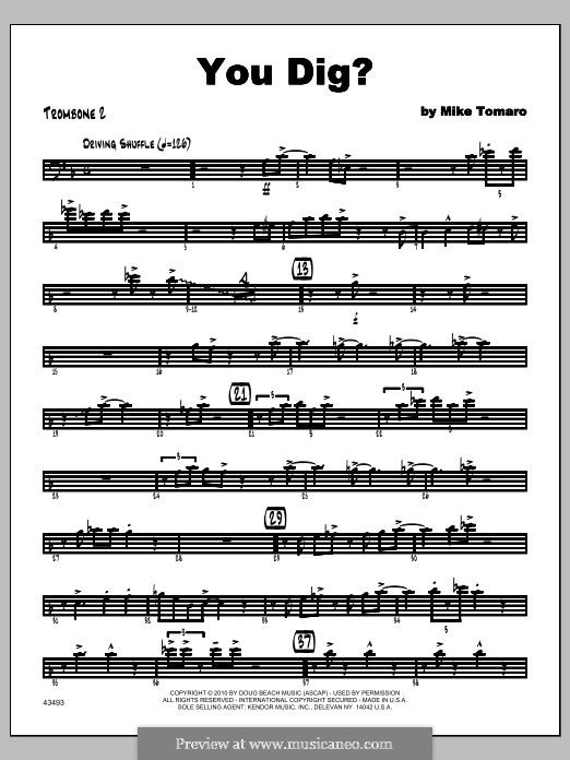 You Dig?: Trombone 2 part by Mike Tomaro