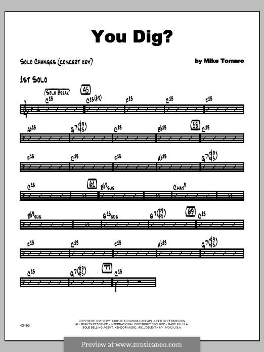 You Dig?: Solo Sheet part by Mike Tomaro