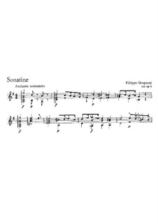 Three Sonatinas, Op.6: Sonatina in G Major by Filippo Gragnani