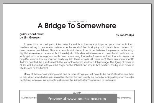A Bridge To Somewhere: Guitar Chord Chart by Jon Phelps