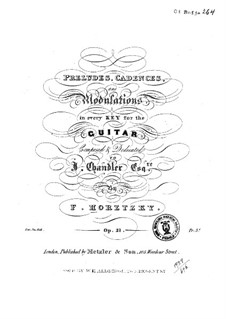 Preludes, Cadences and Modulations, Op. 21: Preludes, Cadences and Modulations by Felix Horetzky