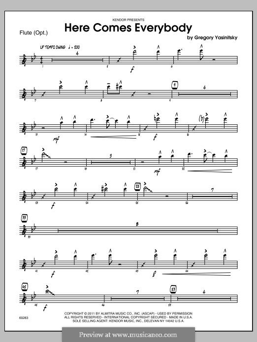 Here Comes Everybody: Flute part by Gregory Yasinitsky
