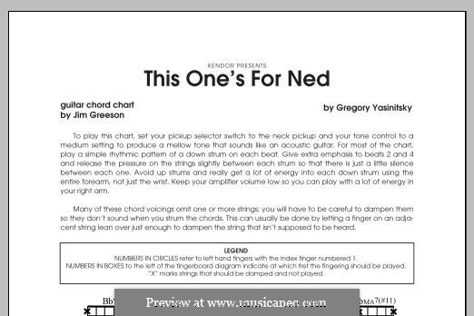 This One's for Ned: Guitar Chord Chart by Gregory Yasinitsky